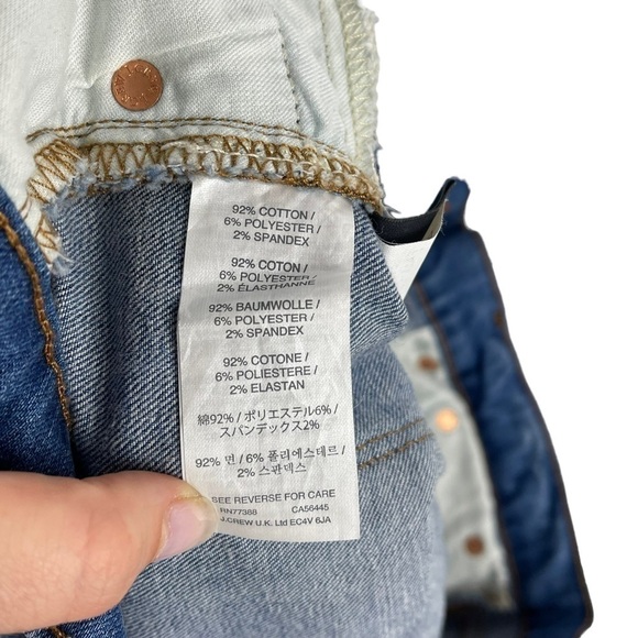 J. CREW HIGH RISE SKINNY FITTED WHISKERED DENIM JEANS - Picture 14 of 15